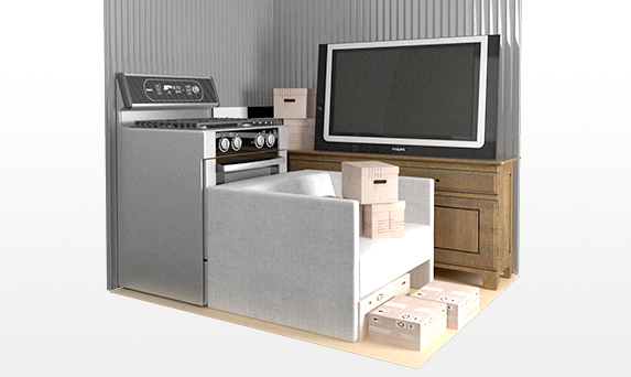 Image of typical MySpace Self Storage 30sqft contents