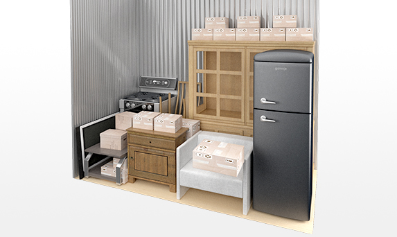 Image of typical MySpace Self Storage 50sqft contents